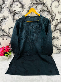 Mul Dyeable lightweight Short Top - Chikankari official
