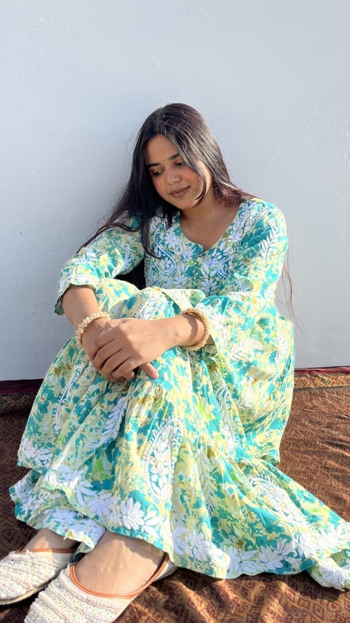 Mul Gharara Set - Chikankari official