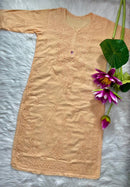 Mul Lucknowi Long Soft Kurta - Chikankari official