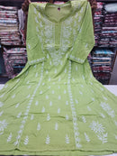 Mul Mul Dobi Cotton Plus Size Gown - Chikankari official