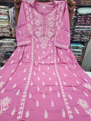 Mul Mul Dobi Cotton Plus Size Gown - Chikankari official