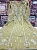 Mul Mul Dobi Cotton Plus Size Gown - Chikankari official
