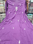 Mul Mul Dobi Cotton Plus Size Gown - Chikankari official