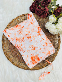 Mul mul Kaftaan flower print - Chikankari official