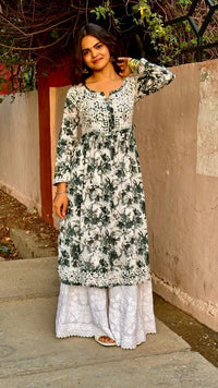 Mul Mul leaves embroidery - Chikankari official