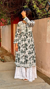 Mul Mul leaves embroidery - Chikankari official