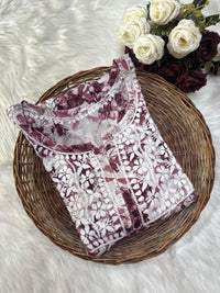 Mul Mul leaves embroidery - Chikankari official