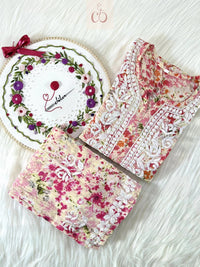 Mul Mul plazzo Printed Combo - Chikankari official