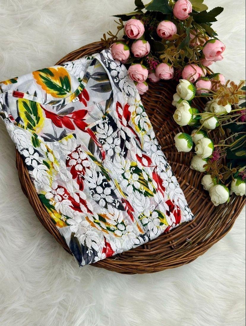 Mul mul Print 3d worked - Chikankari official