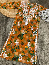 Mul Mul printed Kurta - Chikankari official
