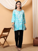 Mul mul short Top for College / Office / Daily Wear - Chikankari official