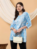 Mul mul short Top for College / Office / Daily Wear - Chikankari official