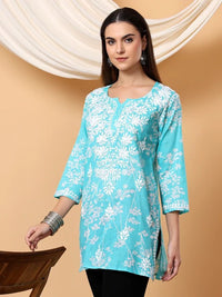 Mul mul short Top for College / Office / Daily Wear - Chikankari official