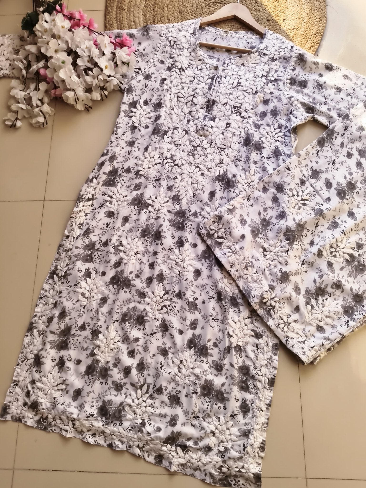 Mul Mul Soft Lightweight Print Combo - Chikankari official