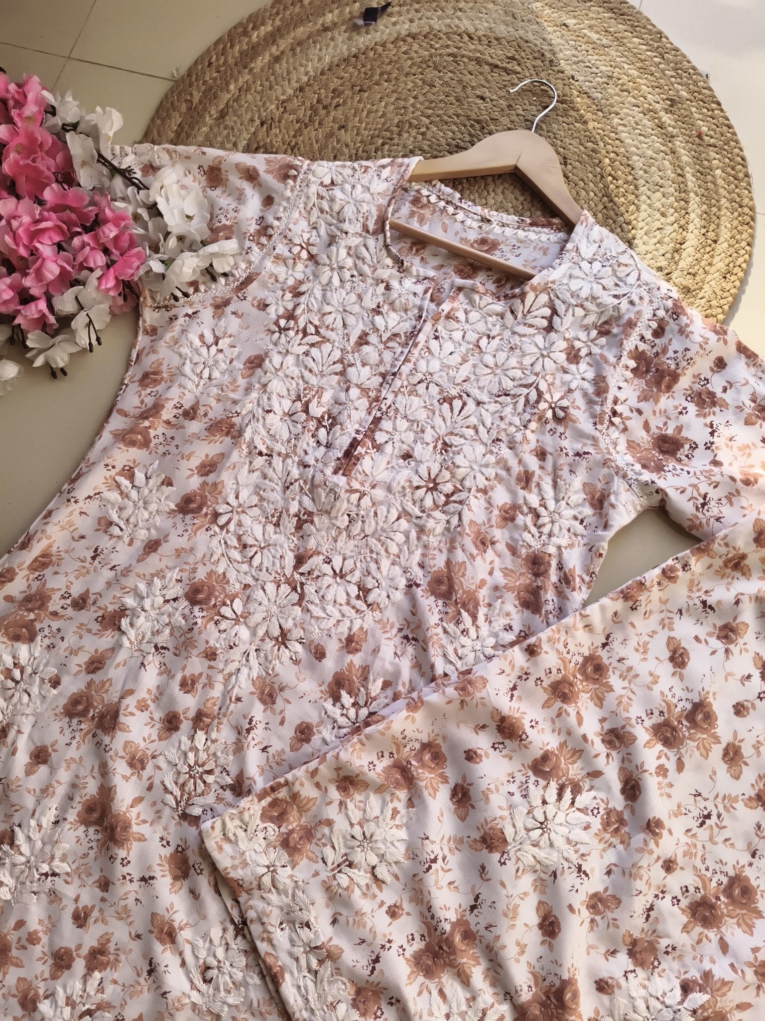 Mul Mul Soft Lightweight Print Combo - Chikankari official