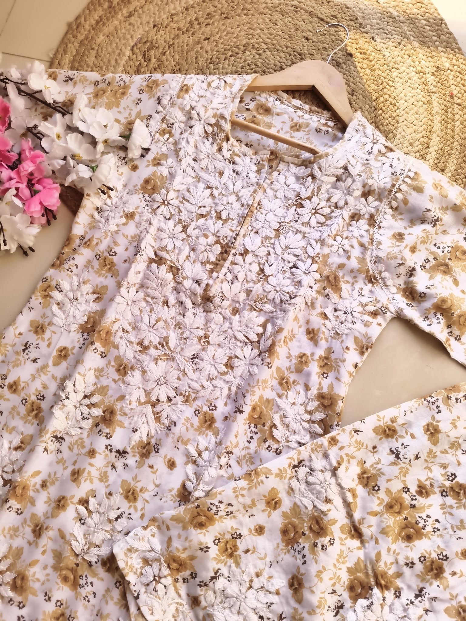 Mul Mul Soft Lightweight Print Combo - Chikankari official