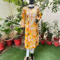 Mul Mul Soft Printed Kurtas - Chikankari official