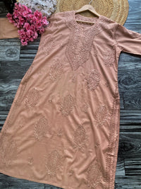 Mul Muqaish Tone to tone Kurta - Chikankari official