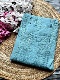 Mul Muqaish Tone to tone Kurta - Chikankari official
