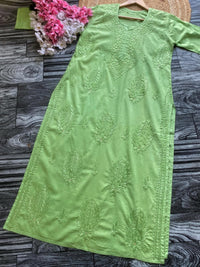 Mul Muqaish Tone to tone Kurta - Chikankari official