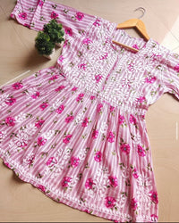 Mul Short Top For Everyday wear - Chikankari official
