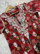Mul Short top in new concept - Chikankari official