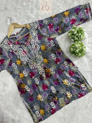 Mul Short top in new concept - Chikankari official