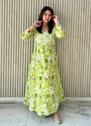 MulMul Angharka Heavy Top with Pant - Chikankari official