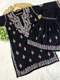 Multi Thread Gharara Set - Chikankari official