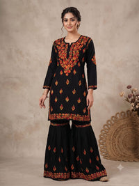 Multi Thread Gharara Set - Chikankari official