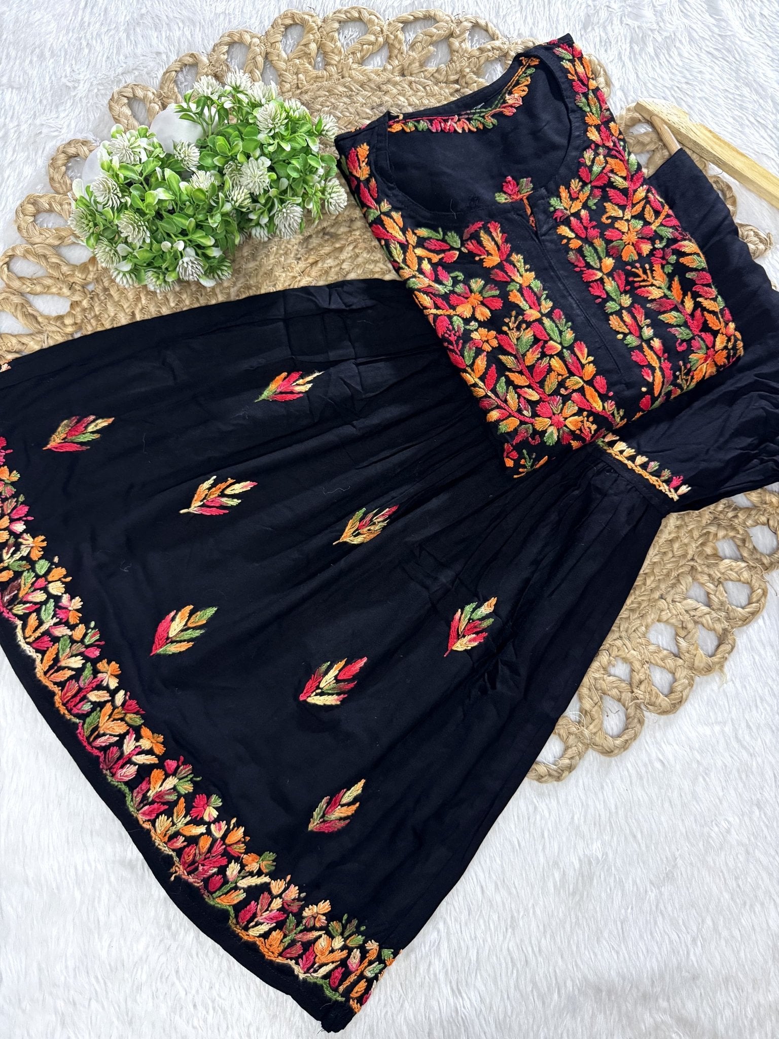 Multi Thread Gharara Set - Chikankari official