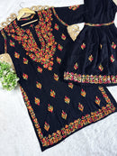 Multi Thread Gharara Set - Chikankari official