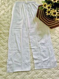 Multi Thread White Rayon Chikankari long Kurta - Chikankari official
