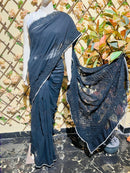 Muqaish Georgette Saree with Blouse - Chikankari official