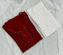 Muqaish work Chikankari Essential Kurtis with matching inner - Chikankari official