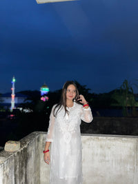 Muqaish work Chikankari Essential Kurtis with matching inner - Chikankari official