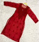 Muqaish work Chikankari Essential Kurtis with matching inner - Chikankari official