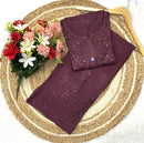 Muqaish work Rayon Co ord - Chikankari official