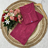 Muqaish work Rayon Co ord - Chikankari official