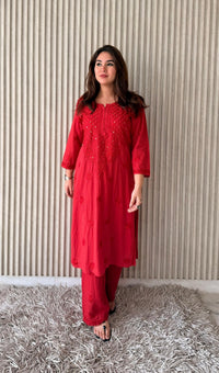 Muqaish work Zoya chikankari Set - Chikankari official