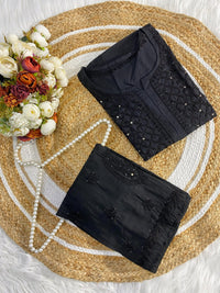 Muqaish work Zoya chikankari Set - Chikankari official