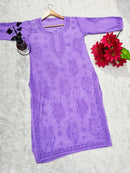 Musleen Fabric Handwork Chikankari kurti - Chikankari official