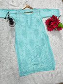 Musleen Fabric Handwork Chikankari kurti - Chikankari official