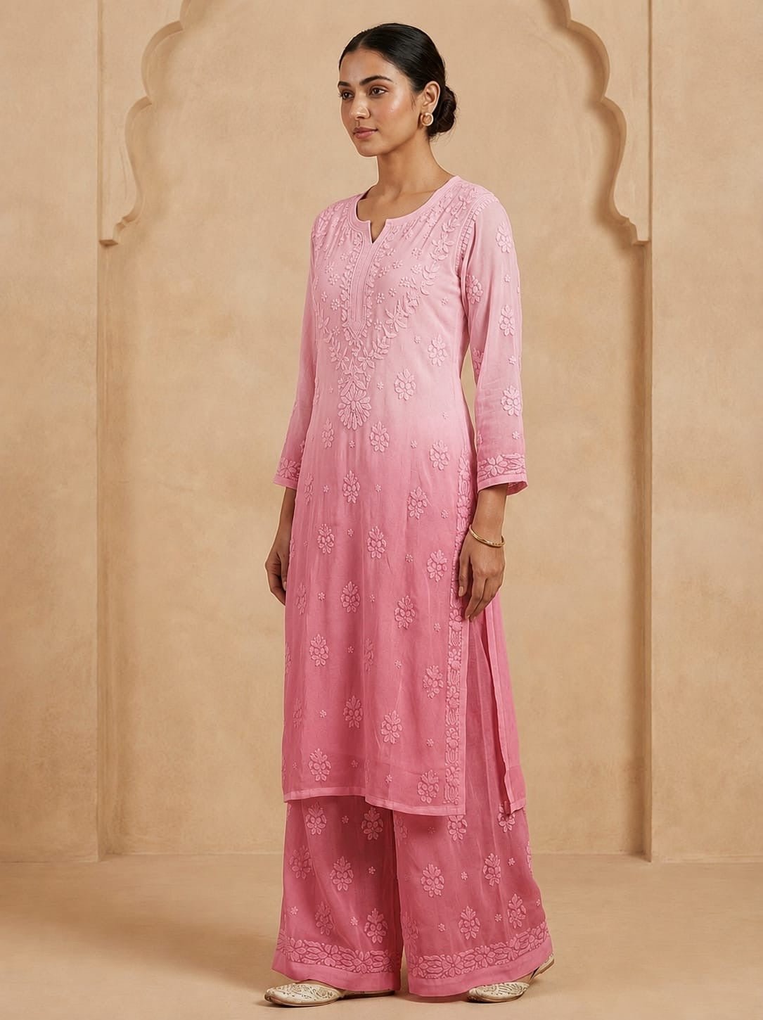 Muslin Co-ord Premium Chikankari Set - Chikankari official
