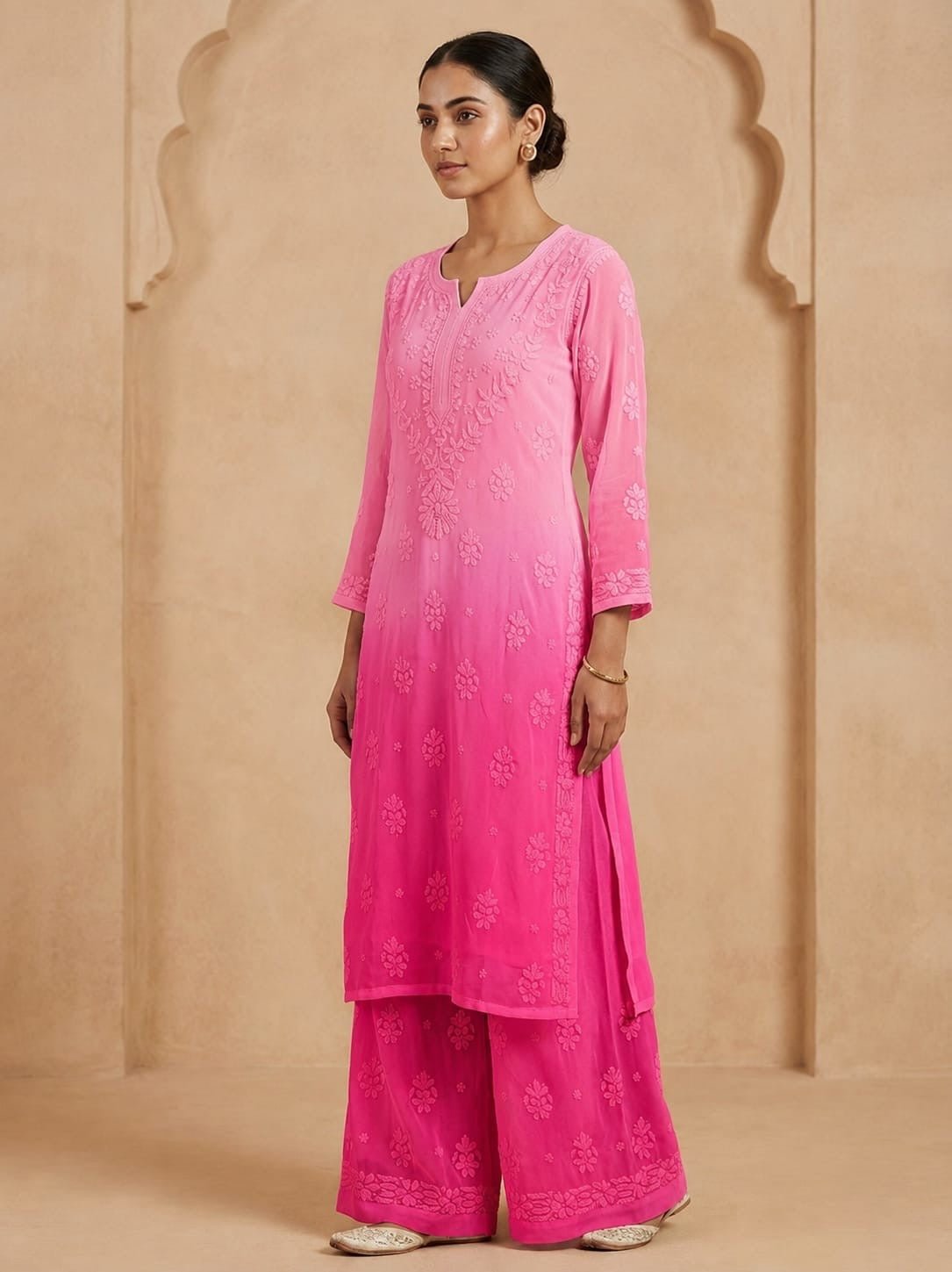Muslin Co-ord Premium Chikankari Set - Chikankari official