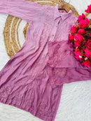 Muslin Co ord Set with Pockets - Chikankari official