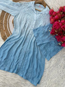 Muslin Co ord Set with Pockets - Chikankari official