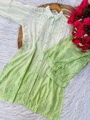 Muslin Co ord Set with Pockets - Chikankari official