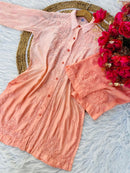 Muslin Co ord Set with Pockets - Chikankari official