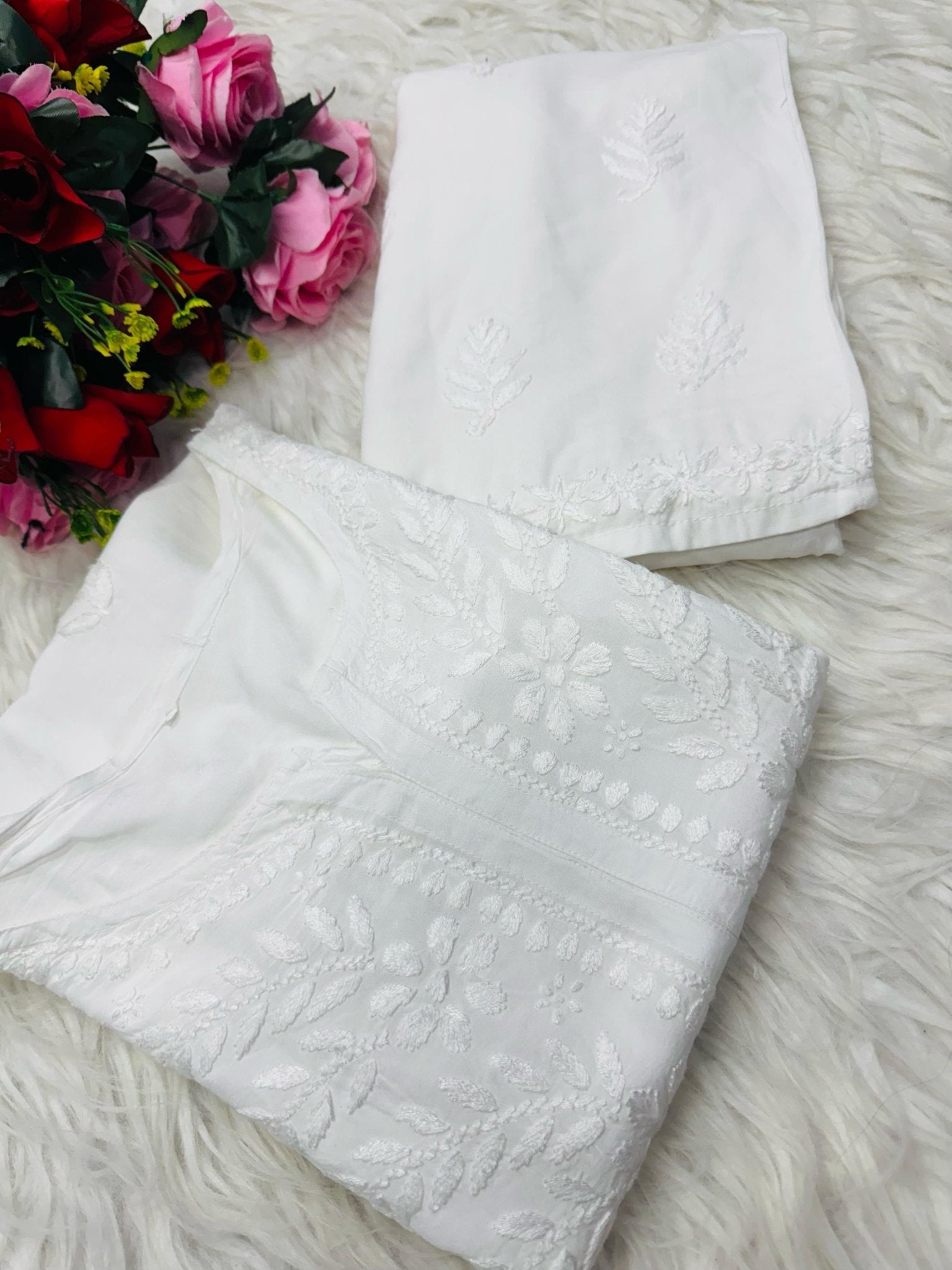 Muslin Heavy handwork Kurta - Chikankari official